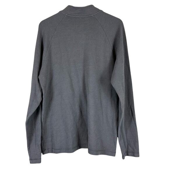 Levi’s Waffle Knit Pullover Men XL Gray Cotton 1/4 Zip Casual Stretch Minimalist - Picture 4 of 5
